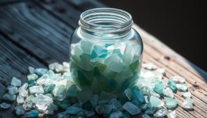 Creating a Memory Jar or Vase with Sea Glass Layers