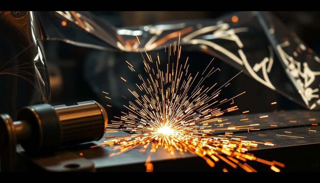Image of copper foiling in action