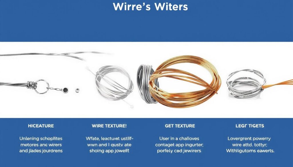 Image of different types of wire used in jewelry making Image of different types of wire used in jewelry making