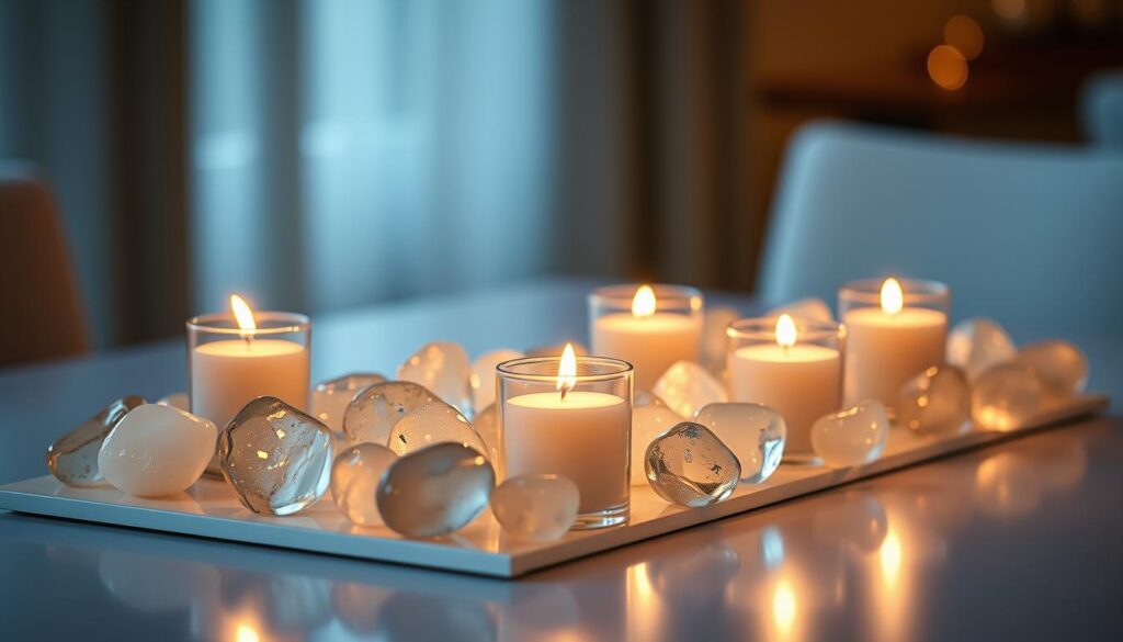 Glass Pebble Candle Holders: A Simple and Elegant Table Centerpiece