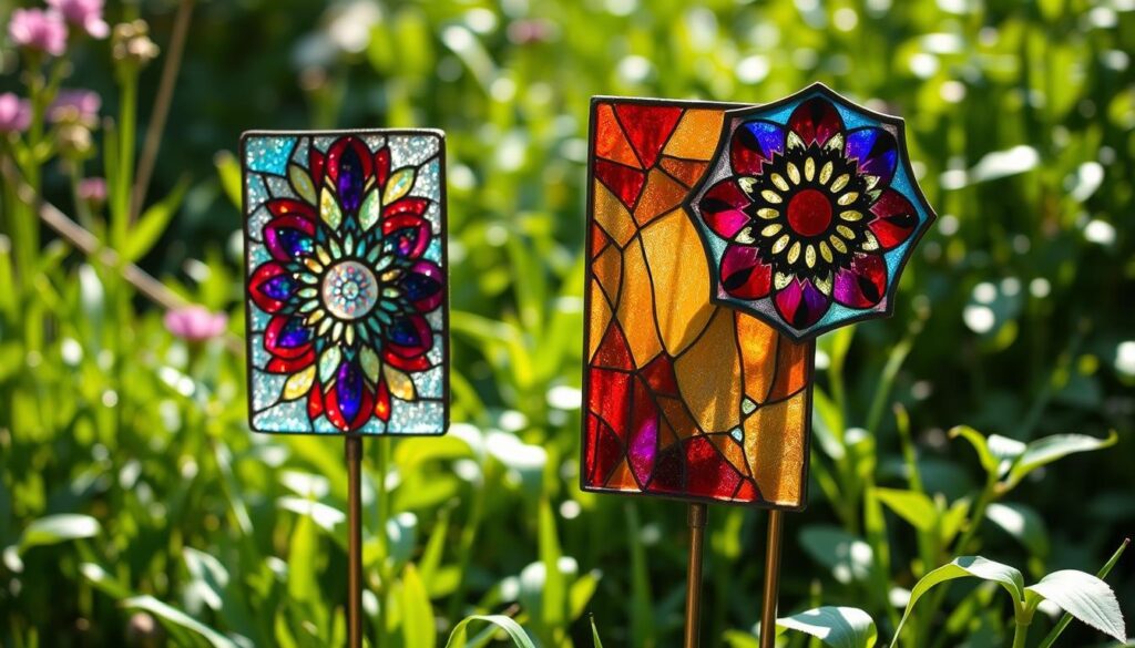 Making Stained Glass Garden Stakes with Scrap Glass