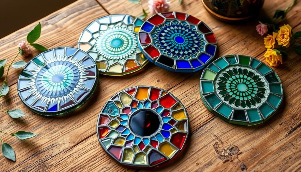 Turning Broken Glass into Decorative Coasters