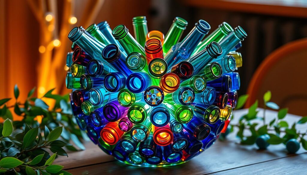 Upcycling Glass Bottles into Mosaic Vases